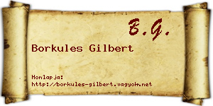 Borkules Gilbert névjegykártya